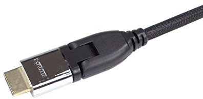 rhinocables Ultra High Speed 4K HDMI + Ethernet Braided Cable Metal Swivel Heads Angle Connector UHD (2m)