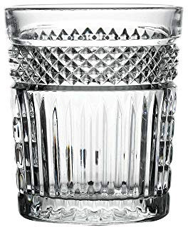 Libbey Radiant Double Old Fashioned Glasses 12oz / 350ml - Set of 4 - Vintage Cut Glass Tumblers