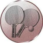 Pokal / Medaille Emblem, Motiv Tischtennis, Durchmesser 50 mm, bronze