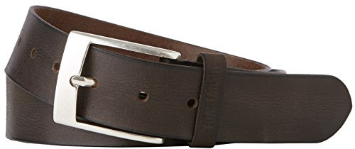 TOM TAILOR Herren Gürtel Used fullgrain leather belt dunkelbraun 90
