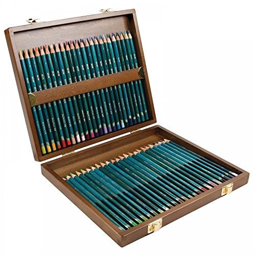 Derwent 0700643 Artists Colouring Pencils, Professional Quality, Multicolor, Set of 48 in Wooden Gift Box,