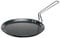 Futura Hard Anodised Flat Tava Griddle, 10-Inch, 4.88mm with Steel Handle
