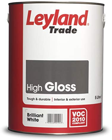 Leyland Trade 264606 High Gloss Paint - Brilliant White 5L