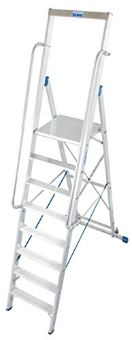 Krause 127785 Aluminium Stufen-Stehleiter Arbeitshöhe (max.): 3.90m Silber DIN EN 131 21kg