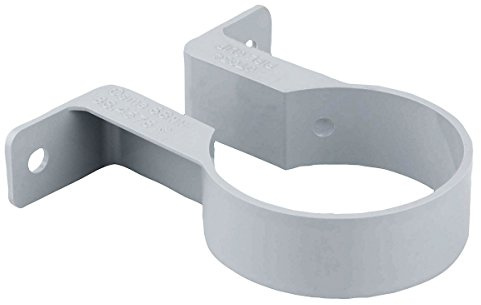 Pack of 2 x Osma 0T034G Round Pipe Clip/Bracket 68mm (2.5 Dia) Grey