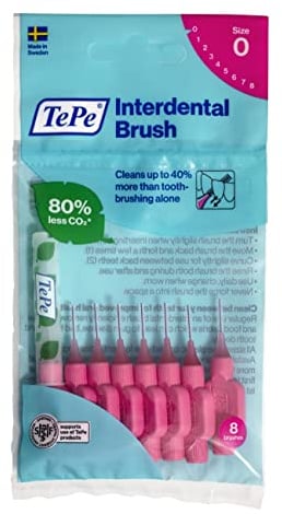 TePe 0.4 mm Size 0 Original Interdental Brush - Pack of 8
