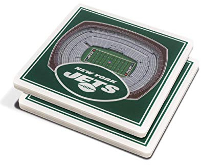 YouTheFan NFL New York Jets 3D StadiumViews Coasters , 4 x 4