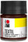 Marabu 17160005045 - Textil Stoffmalfarbe dunkelbraun 50 ml, Stoffdruckfarbe auf Wasserbasis, für helle Stoffe, waschbeständig bis 60°C, weicher Griff, einfache Fixierung durch Bügeln o. Backofen