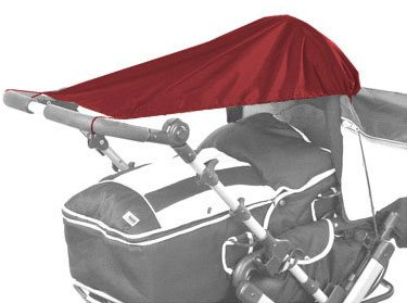 160259 UV Sonnensegel für Kinderwagen, Baby Sonnenschutz, rot