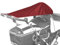 160259 UV Sonnensegel für Kinderwagen, Baby Sonnenschutz, rot