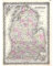 Wee Blue Coo 1855 Colton Map Michigan Vintage Art Print Poster Wall Decor Kunstdruck Poster Wand-Dekor-12X16 Zoll