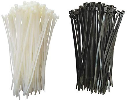 netproshop 100 x Kabelbinder 4,8x390mm schwarz oder natur, Farbe:Natur