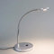 LED-Tisch-Schreibtisch-Leuchte-Lampe TILL, Kunststoff silber H: 46 cm, Kopf D: 9 cm, Fuß D: 15 cm, inkl. LED 3W festeingebaut, Büro-Nachttisch-Arbeits-Kommode-Leuchte-Lampe