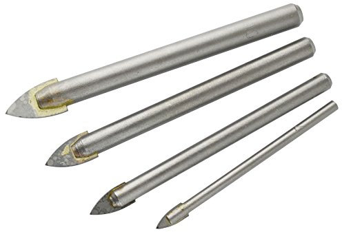4pc Tools Ceramic Tile Glass and Mirror Drill Bit Set 4mm 6mm 8mm 10mm TE268