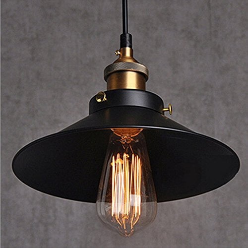Retro Vintage Colgante de Luz - E27 Industrial Metal Pantallas de Iluminación Clásico Edison Decorativa Iluminación, Moderna Lámpara de Techo para Loft Restaurante Coffee Bar