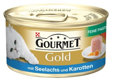 Gourmet Gold Feine Pastete mit Seelachs und Karotten 12 x 85 g