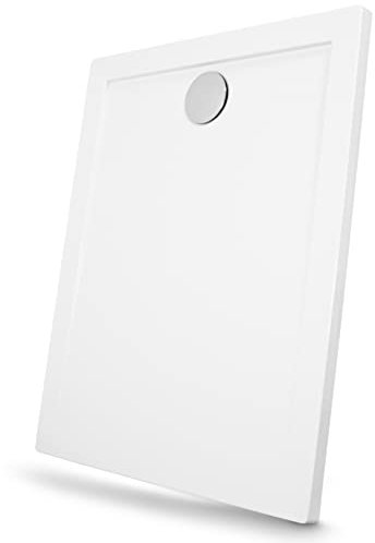 Art of Baan Receveur de douche quart de cercle acrylique – 80 * 80 * 3,5 cm avec vidage – B de Marchandises