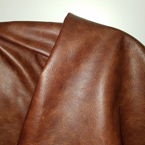 NAT Leathers Braun Cognac Weekender zweifarbige weiche Polsterung Chap Rindsleder Echtlederhaut 12 bis 24 Quadratmeter 40 sq.ft. braun
