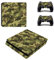 DOTBUY PS4 Slim Skin Aufkleber Sticker Design Folie schützende Haut Schale für Sony Playstation 4 Slim Konsole und 2 Dualshock Controller (Camouflage Green)
