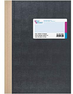 König & Ebhardt 8618684 Geschäftsbuch (A4 liniert 80g/m², 192 Blatt Fadenheftung, mit Registerschnitt)
