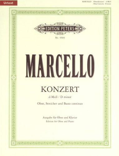 EDITION PETERS MARCELLO ALESSANDRO - OBOE CONCERTO IN D MINOR - OBOE AND PIANO