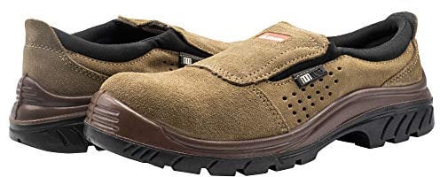 Bellota 7227 S1P - Zapatos para hombre y mujer Non Metal, con diseño tipo deportivo sin cordones, marrón, 42 eu