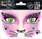 HERMA 15310 Face Art Sticker Katze, dermatologisch getestet, ablösbare Glitzer Gesicht Aufkleber, temporäre Tattoos für Karneval Fasching Halloween Festival Kinder Geburtstag, pink rosa
