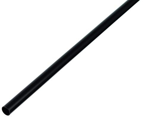 Alberts 484989 Rundrohr | Kunststoff, schwarz | 1000 x 10 x 1 mm