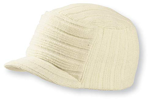 Strickmütze mit Schirm Wollmütze gestrickte Mütze Wintermütze mit Schild Skimütze