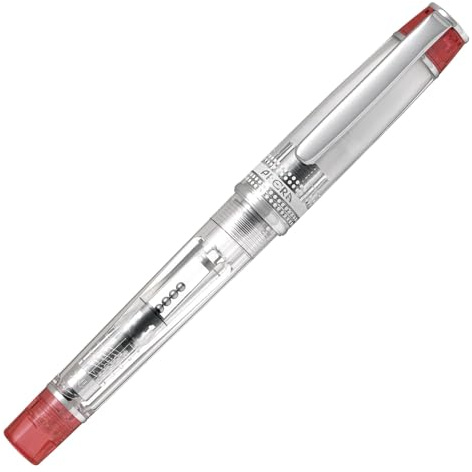 Pilot Prera Iro-Ai FPRN-350R-TRF Füllfederhalter mit feiner Feder, transparentes rotes Gehäuse
