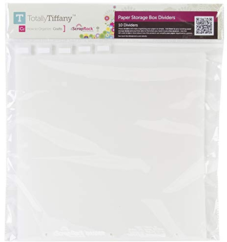 Totally-Tiffany ScrapRack Paper Storage Box Tabbed Dividers 10/Pkg-12.5-inch x 12.5-inch