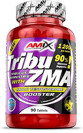 AMIX - Complemento Alimenticio - Tribu-ZMA - 90 Tabletas - Recuperador Muscular - Estimula la Testosterona - Aumenta la Masa Muscular - Complemento Deportivo