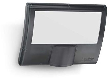 Steinel LED-Strahler XLED Curved S anthrazit, 9,3 W Flutlicht, 160° Bewegungsmelder, 8 m Reichweite, Wandleuchte außen, 10.7 x 16 x 12 cm