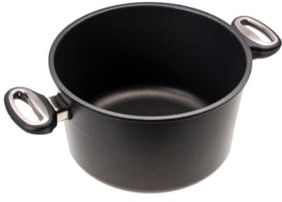 Lotus Sartén de hierro fundido – Perola (4,0 L, diámetro de 24 cm, base 18,5 cm, altura 13,5 cm, tapa 24 cm