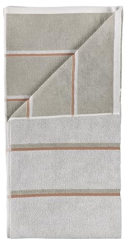 Zone Denmark Sauna Handtuch 100 x 50 cm Soft Grey/Eucalyptus/Terracotta