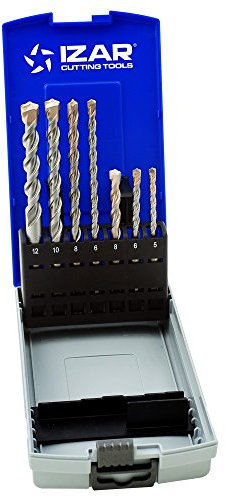 Izar 11529 Juego Broca-Martillo SDS Plus 1890, 7 Piezas,