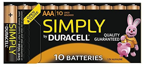 Duracell Simply AAA Alkaline Batteries – X 10