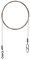 Flexonit Unisex – Erwachsene 10C4050801022592C10 Stahlvorfach mit Wirbel und Karabiner-7x7MS WS 0,36mm 30cm2 Stück, Bunt, Normal