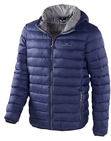 Black Crevice Herren Steppjacke I wind- & wasserabweisende Herren-Jacke I Steppjacke mit Kunstfaserfüllung I Steppjacke mit Kapuze