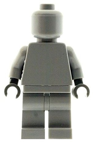 LEGO Minifigure: All Grey Plain - Great for Customs