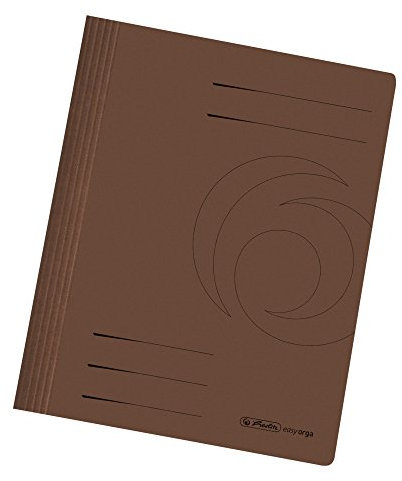 Herlitz Schnellhefter A4 Karton, gefaltet, dunkelbraun intensiv, 25 Stück