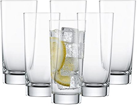SCHOTT ZWIESEL Longdrinkglas Basic Bar Selection (6er-Set), geradliniges Trinkglas für Longdrinks, spülmaschinenfeste Tritan-Kristallgläser, Made in Germany (Art.-Nr. 115837)