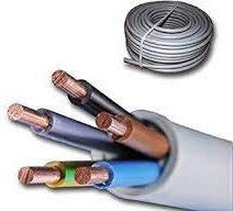 50m Meter NYM-J 5x6 mm² grau Installationskabel Feuchtraumkabel Mantelleitung für Durchlauferhitzer oder 32A Starkstromsteckdose……