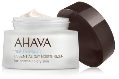 AHAVA essenziale idratante giorno 50 ml lozione del mare morto per la normale pelle secca [viso e collo] crema giorno per donne e uomini