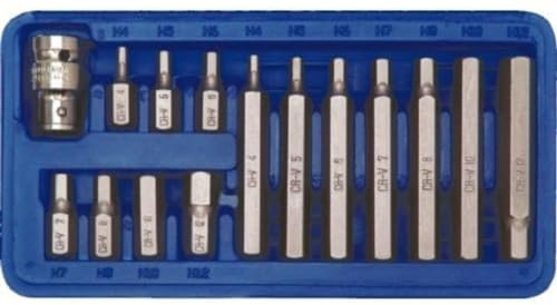 Vorel 66720 Sechskant-Schraubendreher-Bit-Set, h4-h12, 15-teilig