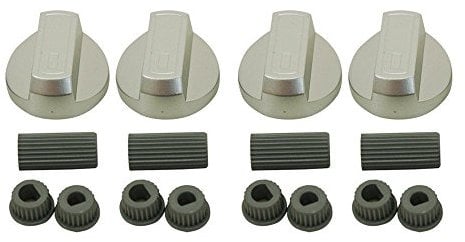 KGASUPPLIES Bosch Universal Silver Control Knobs for Ovens, Cookers and Hobs (Pack of 4)