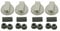 KGASUPPLIES Bosch Universal Silver Control Knobs for Ovens, Cookers and Hobs (Pack of 4)