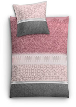 Kleine Wolke 6253413954 Bettwäsche Estrella, Maße: 155 x 220 cm und 80 x 80 cm, Farbe: Pastellrose