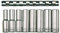 Teng M1207 9 Piece Clip Rail Socket Set M Etric-1/2in Square Drive