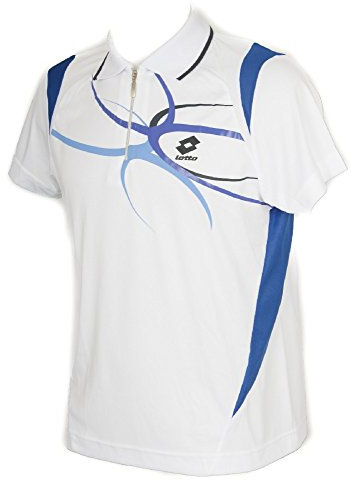 Lotto T-Shirt Polo Kurzarm Mann Herren Tennis Sport Artikel K8671 Polo Spin, White/Shiver, S